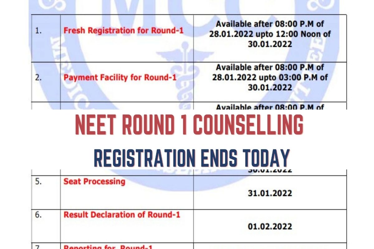 NEET UG Counselling 2021 Round 1 Registration Ends Today; Check