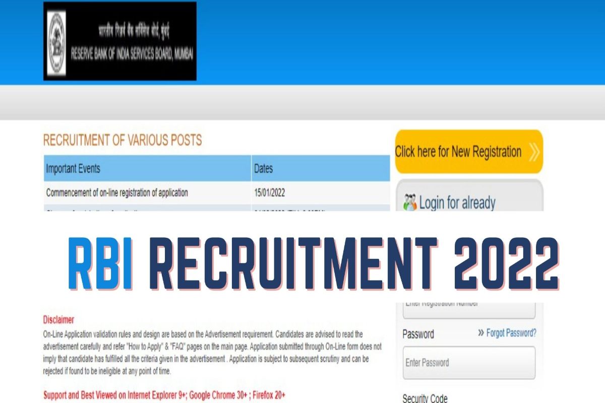RBI Recruitment 2022 Notification Out For 14 Posts On Rbi in