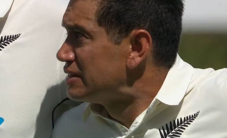 Ross Taylor emotional during last test match