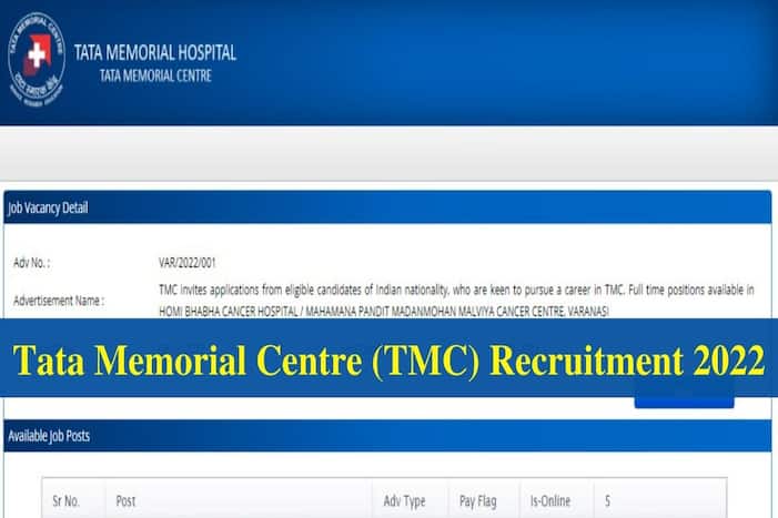 Tata Memorial Centre (TMC) Recruitment 2022