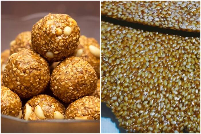 Tilache ladoo adn papadi