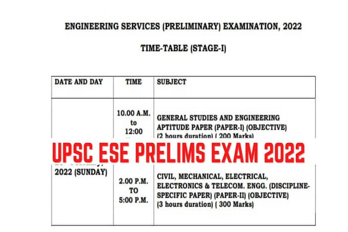 UPSC ESE Prelims 2022: Exam Schedule Out on upsc.gov.in; Here’s Direct Link to Download