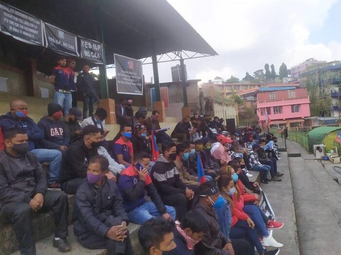 Anti-Vaccine Protesters Rally In Meghalaya's Shillong IANS photo