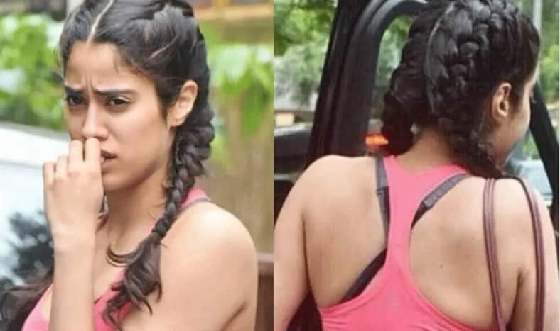 Jhanvi Kapoor oops moment for wearing extremely tight gym dress see pics and video