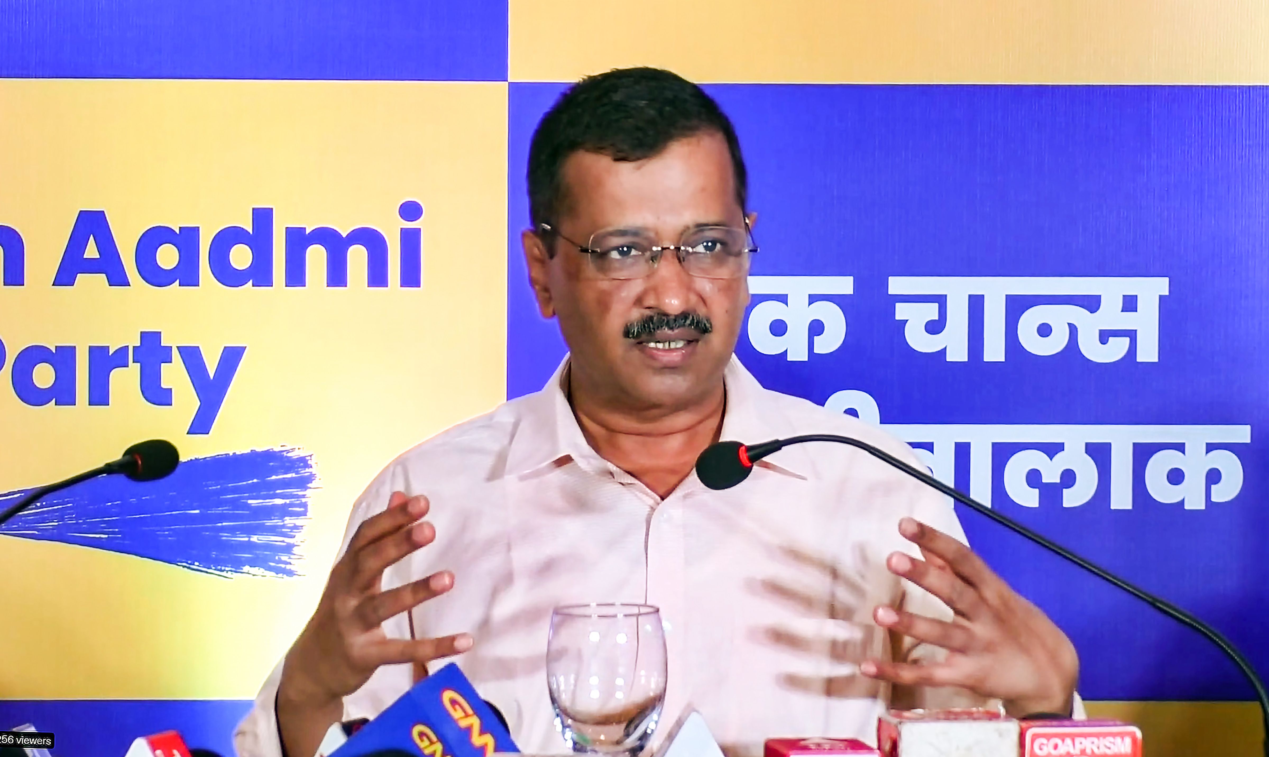 Delhi Chief Minister and AAP supremo Arvind Kejriwal in Goa ahead of the state assemblyelections 2022. (PTI Photo)