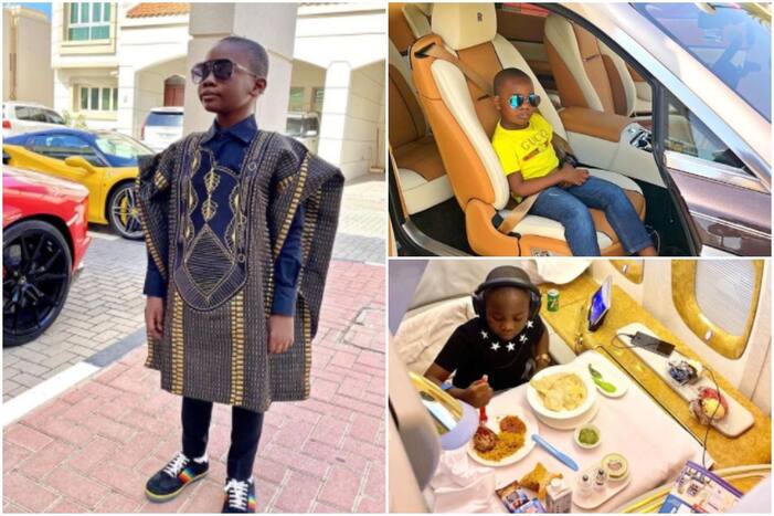 Meet 9-Year-Old Nigerian Kid Who Owns a Mansion, Private Jet & Supercars