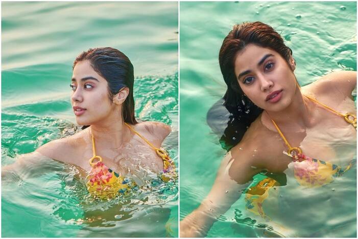 Janhvi Kapoor in 17K Yellow Bikini Flaunts Her Sartorial Mermaid Looks | See Viral Photos