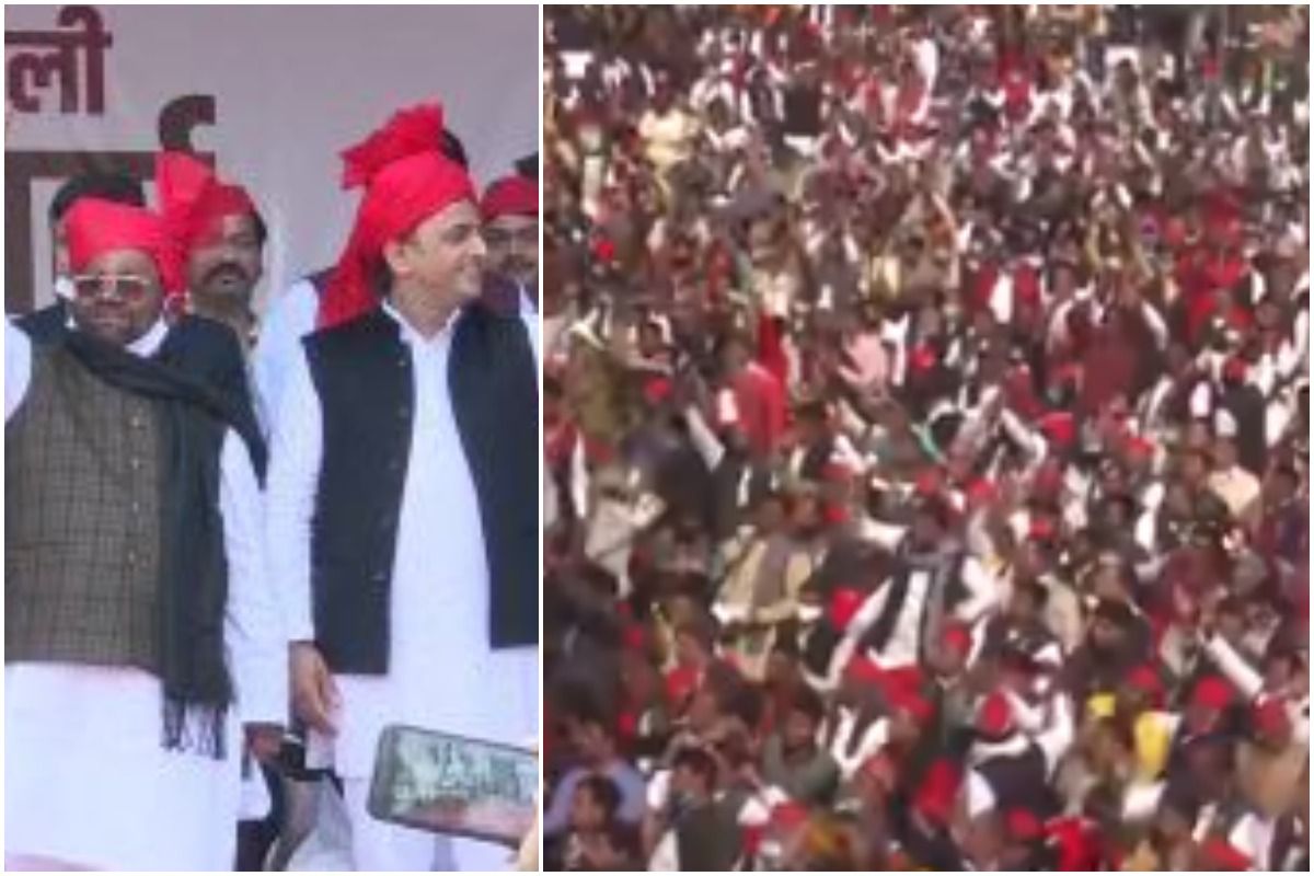 Huge Crowd At Samajwadi Party Office in Lucknow, FIR Lodged Against 2,500 For Violating COVID Norms