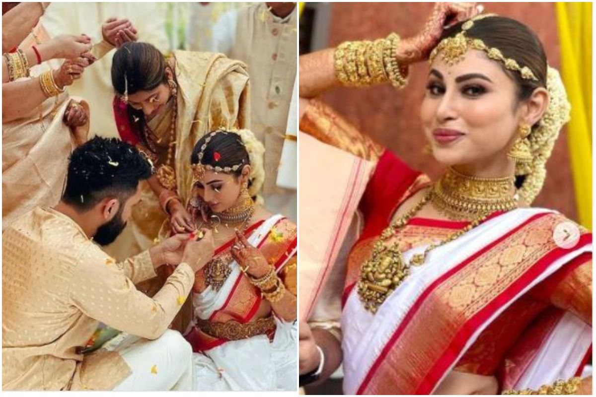 Mouni Roy And Suraj Nambiar Are Man And Wife  See Pics From South Indian Wedding Here