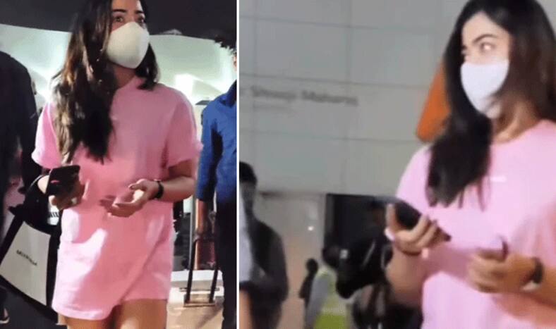 Allu Arjun heroine Rashmika Mandanna spotted without pant after shilpa shetty fans trolled didi neeche to pehan lete