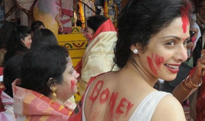 Boney Kapoor's name was written on Sridevi's back with vermilion sindoor red color refresh memory see unseen photo