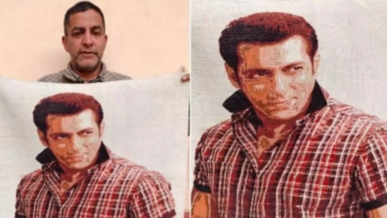 Kashmiri Artisan Weaves Salman Khan's Image on Silk Carpet