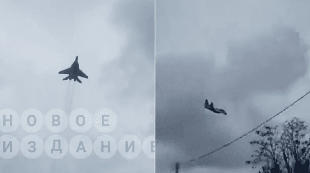 A short video clip of a fighter aircraft flying low over buildings was identified as the one being operated by the Ghost of Kyiv.