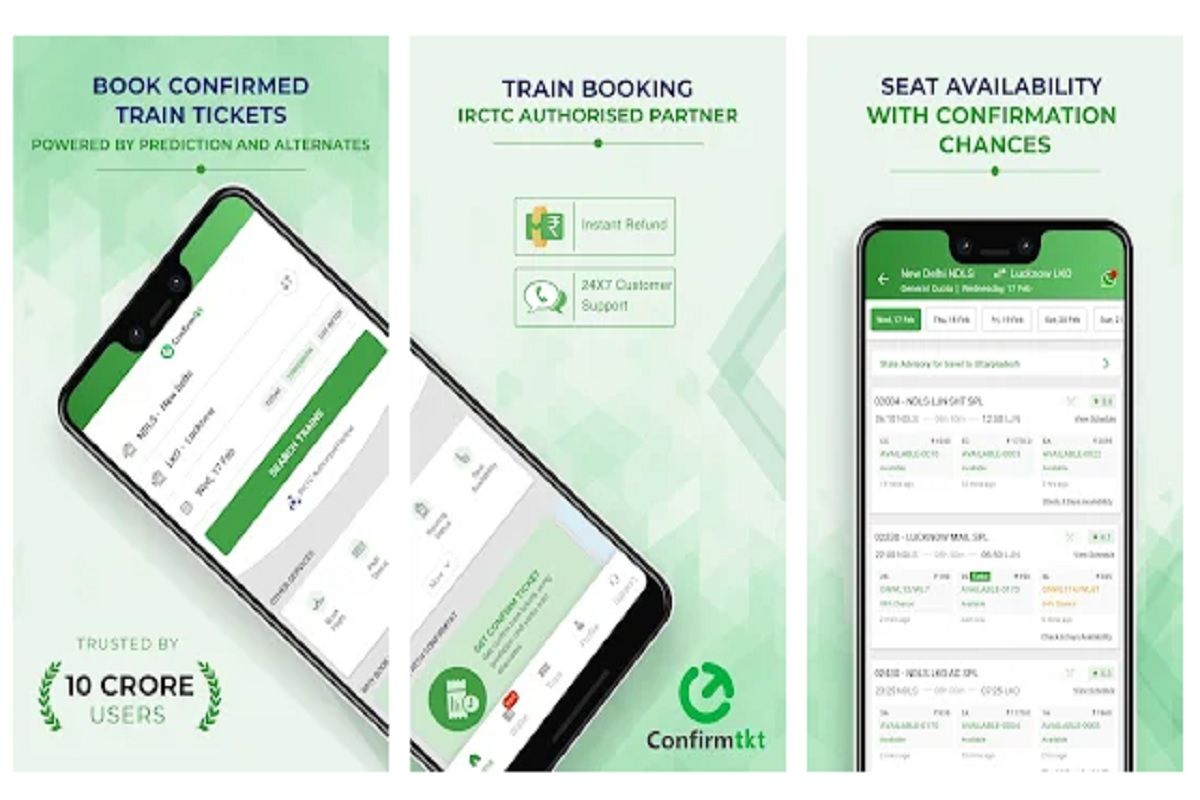 Indian Railway Confirm Ticket App