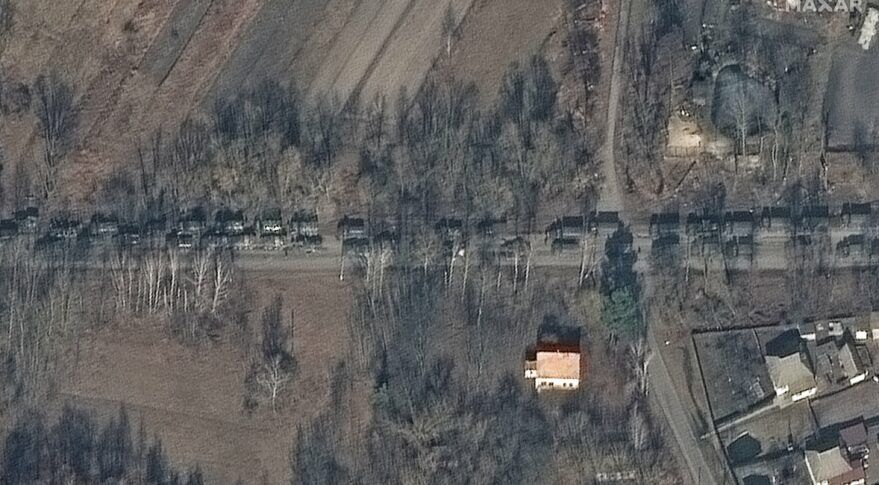 Breaking: Satellite Photos Capture 3-mile-Long Russian Military Convoy on Way to Kyiv
