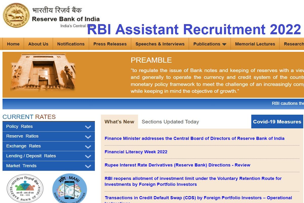 RBI Recruitment 2022: Application Process to End Soon For 950 Posts; Apply Now at rbi.org.in