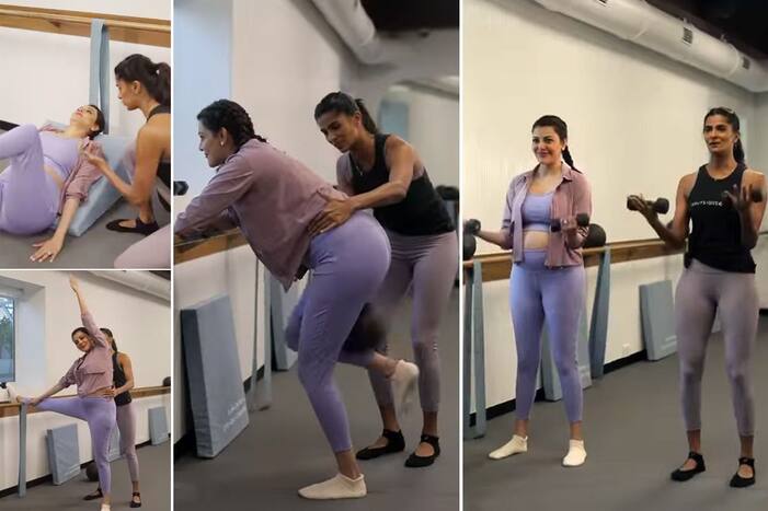 Pregnant Kajal Aggarwal Does Pilates and Aerobic Exercise, Sets Major Fitness Goals