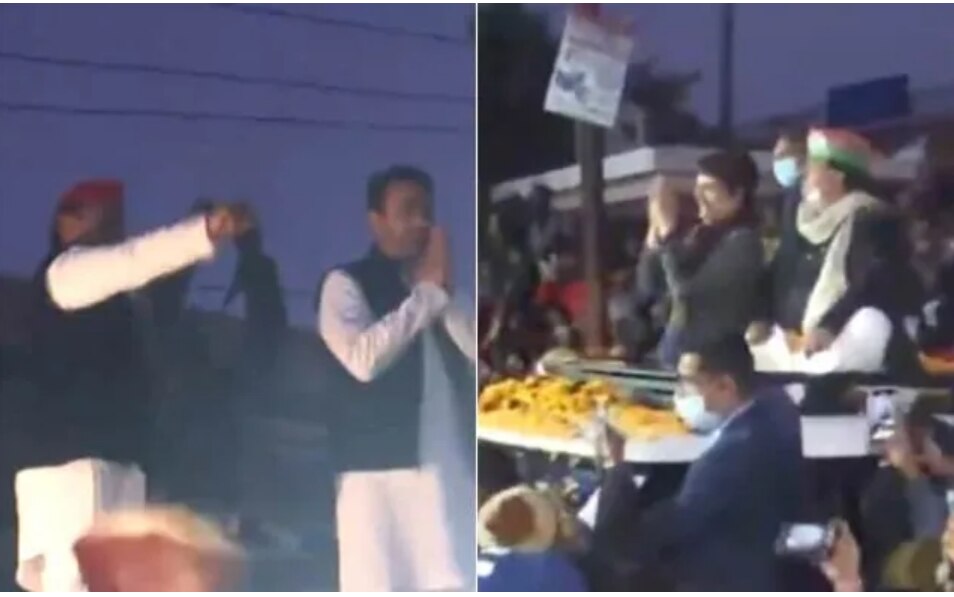 Watch: Priyanka Gandhi, Akhilesh Yadav Wave At Each Other As Convoys Cross Paths In UP's Bulandshahr