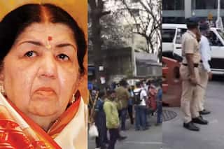 Lata Mangeshkar की मौत के बाद ब्रीच कैंडी अस्पताल के बाहर जमा हो रहे हैं लोग, पुलिस भी हुई एक्टिव- सामने आए VIDEOS