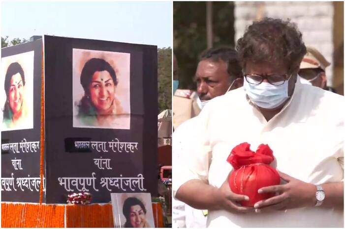 Lata Mangeshkar's Nephew Aadinath Mangeshkar Takes Her Ashes Home- See Pics