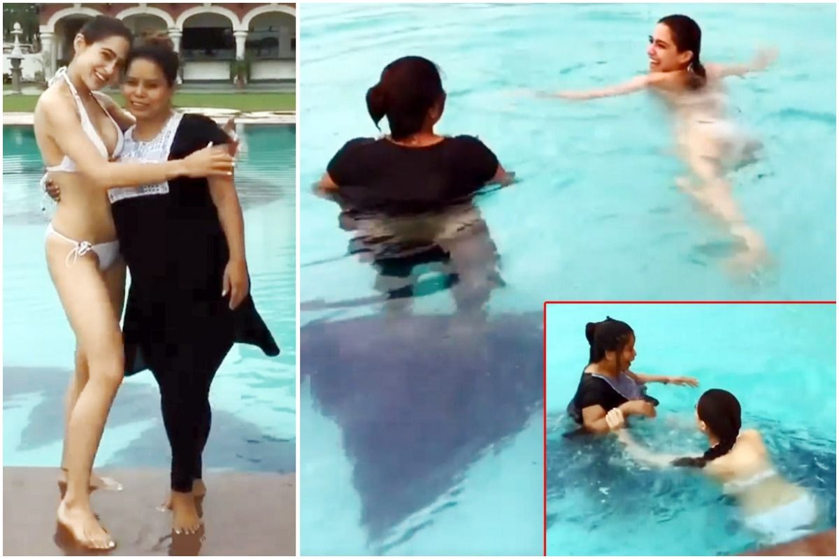 Bikini-Clad Sara Ali Khan Plays a Prank on Her Spot Girl, Her Pool Video Goes Viral - Watch