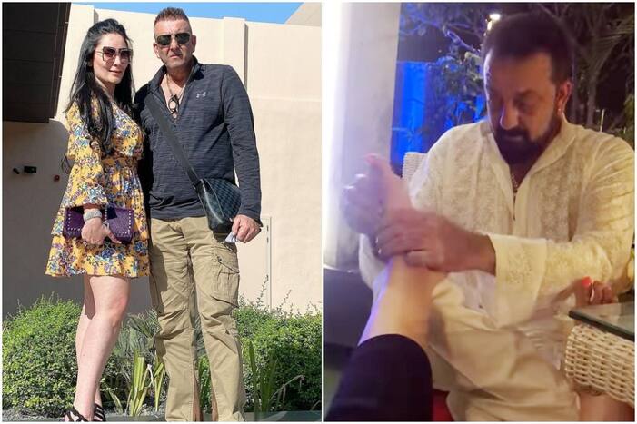 Sanjay Dutt Gives A Relaxing Foot Massage To Wife Maanayata On Their 14th Wedding Anniversary