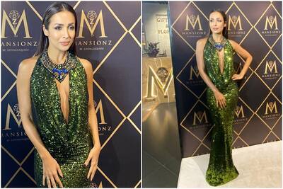 Malaika Arora Stuns The Internet in The Blingiest Backless Green Gown | See  Viral Pics