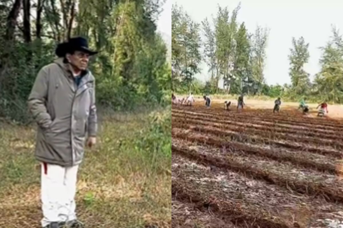 Dharmendra ने कराई अपने खेत की सैर, बोले- प्याज लगवा दिए, आलू लगवा रहा हूं- देखें VIDEO