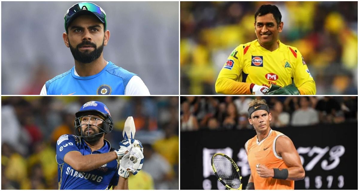 Virat Kohli, Rohit Sharma, MS Dhoni and Rafael Nadal Get GOAT Icon ...