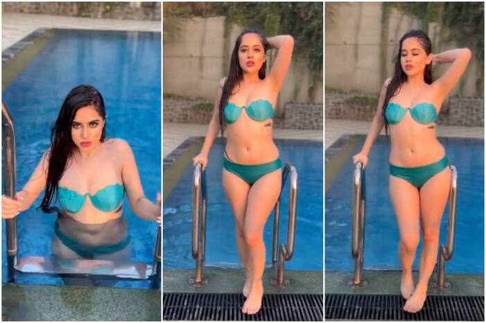 Urfi Javed Steps Out of Pool in Sizzling Blue Bikini, Viral Video Leaves Netizens Divided