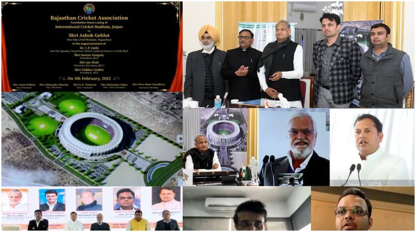 Cricket, Cricket News, Cricket Updates, Jaipur Cricket Stadium, Jaipur News, Jaipur Stadium, World's Third Largest Stadium, Indian Cricket Stadiums, Sourav Ganguly, Jay Shah, SOurav Ganguly for Jaipur Stadium, Sourav Ganguly on Foundation Stone