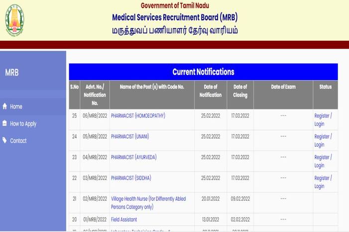 TN MRB Recruitment 2022