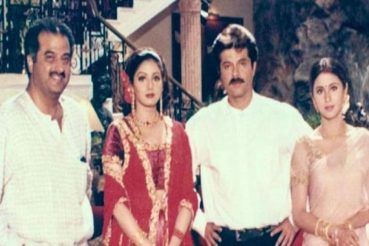 Sridevi, Anil Kapoor and Urmila Matondkar with Boney