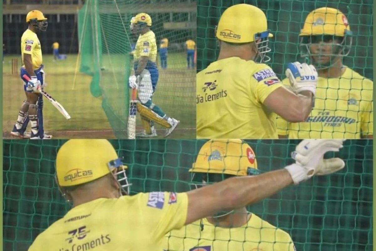 MS Dhoni Passing Tips to Young CSK Recruit Rajvardhan Hangarekar is  Heartwarming | SEE PIC | India.com