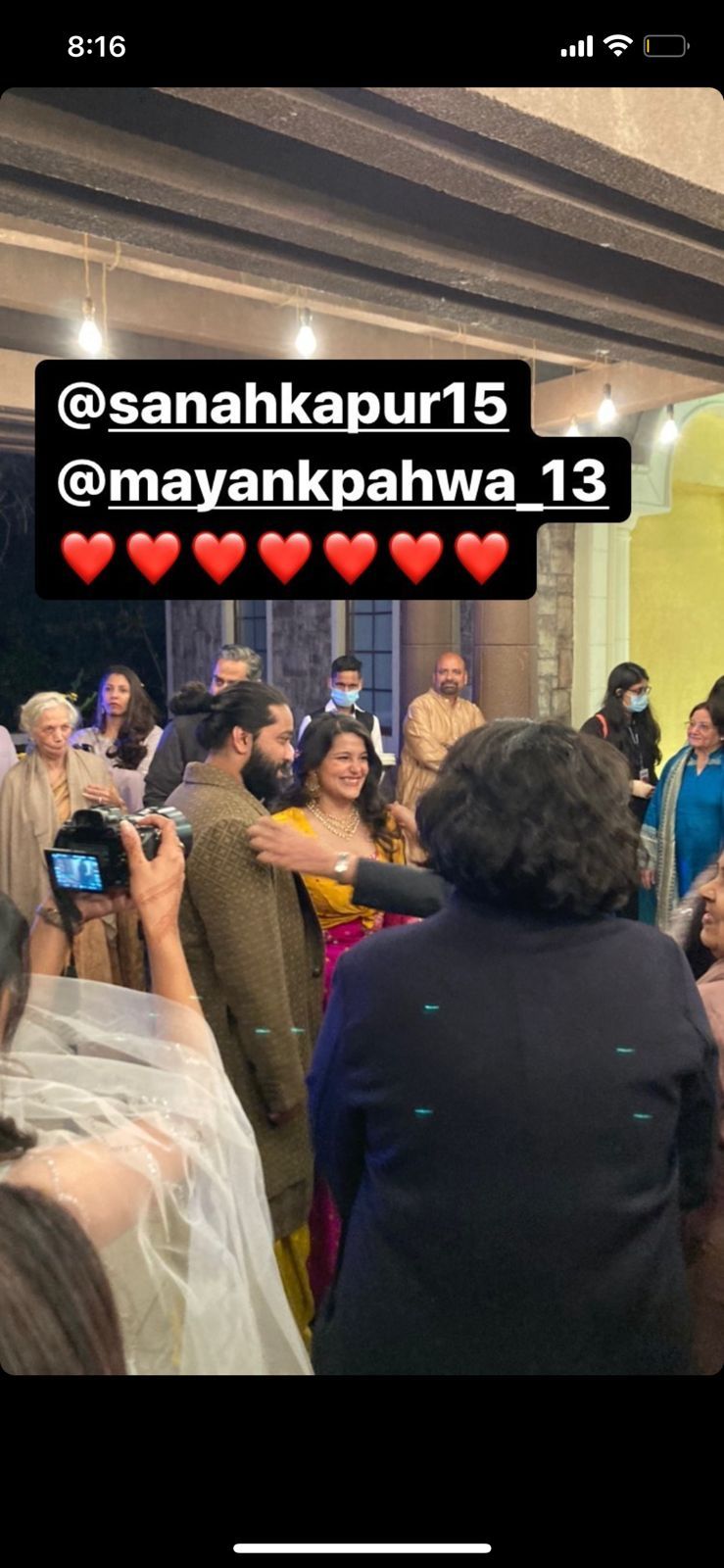 Sanah Kapur – Mayank Pahwa’s wedding: See Pics and Videos From Sangeet Night