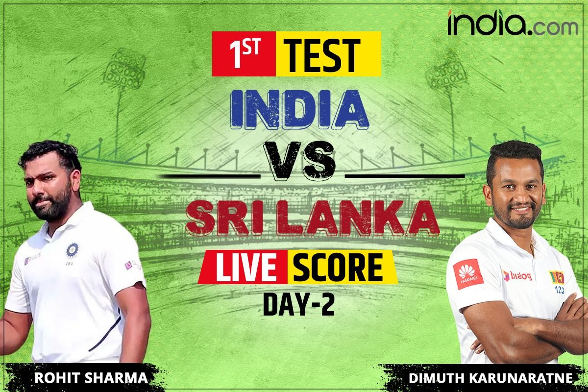 HIGHLIGHTS SL 108/4 (43) vs IND 574/8 (129.2) 1st Test Scorecard Day 2 Jadeja Kohli India vs Sri Lanka Star Sports Hotstar JIO TV 