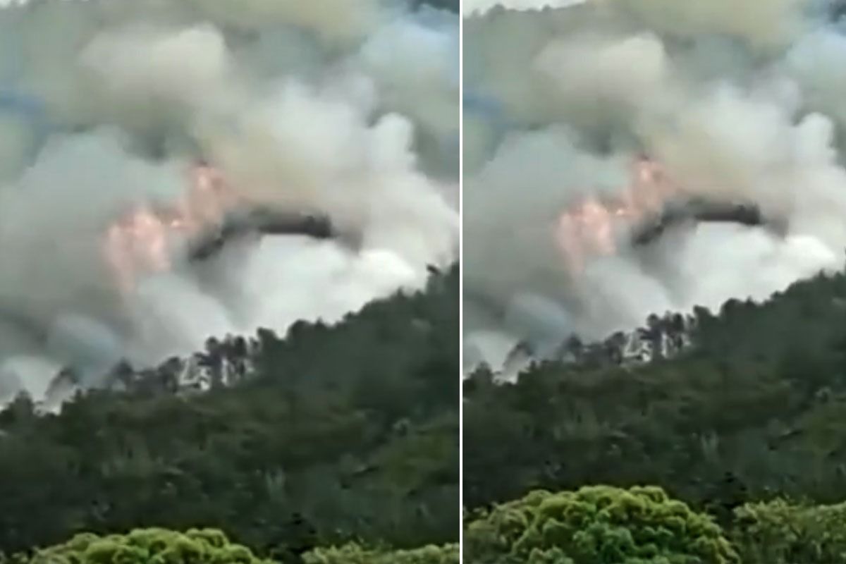 Videos of Crashed Chinese Plane Carrying 133 Emerge Plumes of Thick Smoke  Billow from Crash Site WATCH