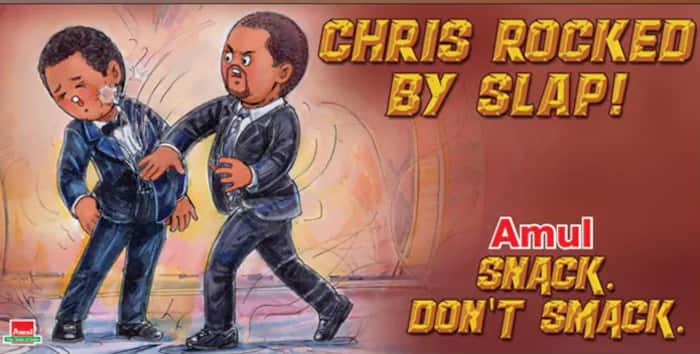 Cartoin Rocks Snack, Don't Smack: Amul Shares a Quirky Cartoon After Will Smith ...