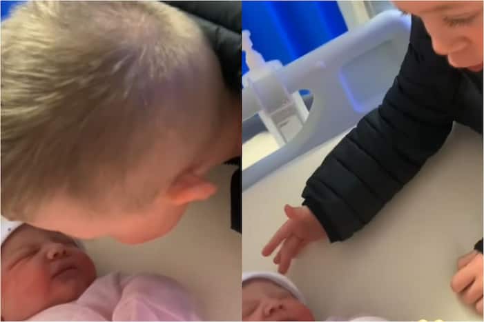 Watch: 'I Love Her,' Brother On Meeting New-Born Baby Sister For 1st Time. Internet Calls It 'True Love'