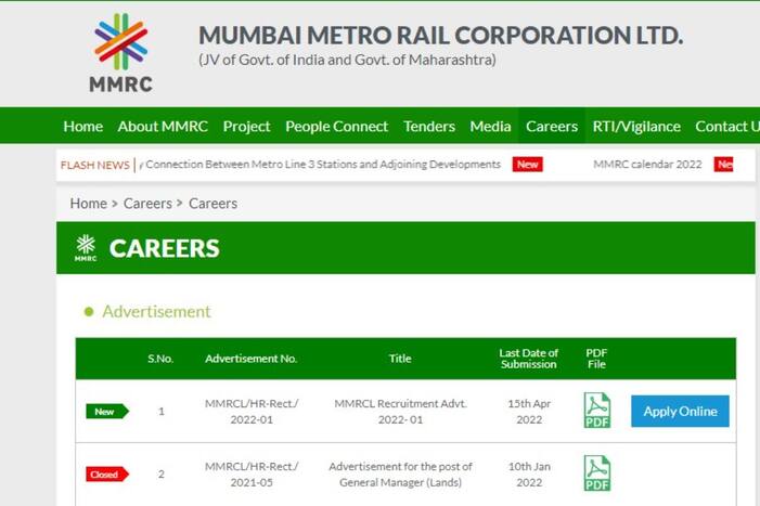 MMRCL Recruitment 2022: Online registration ends on April 15, 2022.