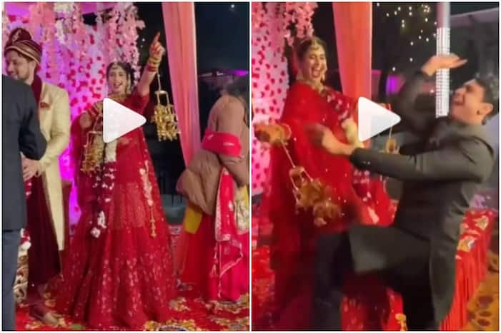 Viral Video: Happy Bride Sets Wedding Stage on Fire With Her Dance on Sukhbir's Taare Gin Gin | Watch