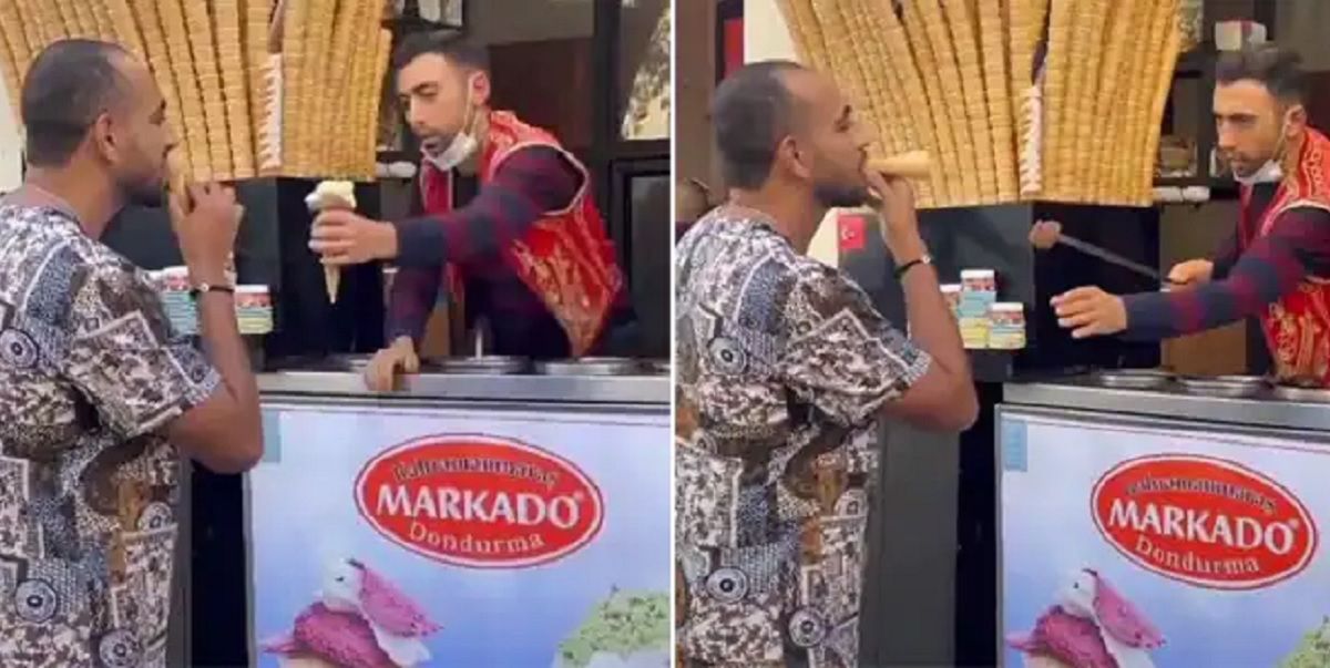Viral Video Customer's Hilarious Prank On Turkish Ice Cream Vendor
