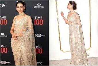 Deepika Ka Boor - Deepika Padukone is a Sight of Sheer Ethnic Bliss in Pearl White  Embellished Saree with Sequined Blouse