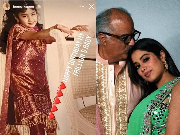 Boney Kapoor wishes daughter Janhvi Kapoor