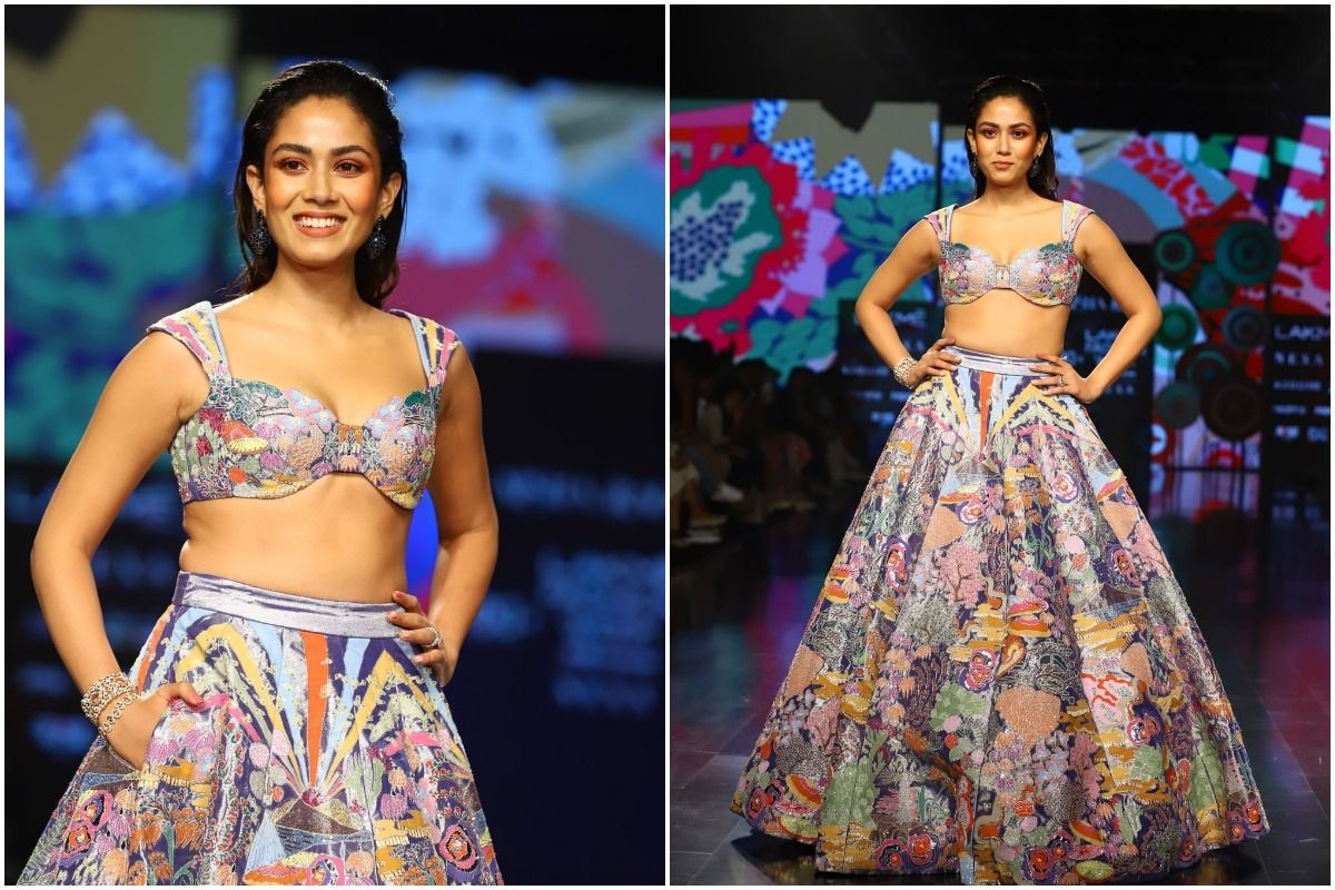 Mira Rajput’s Bralette And Lehenga Are Floral Bliss in 'Earth-Friendly Dreamland' - See Pics. Picture Credits: Instagram (@lakmefashionwk)