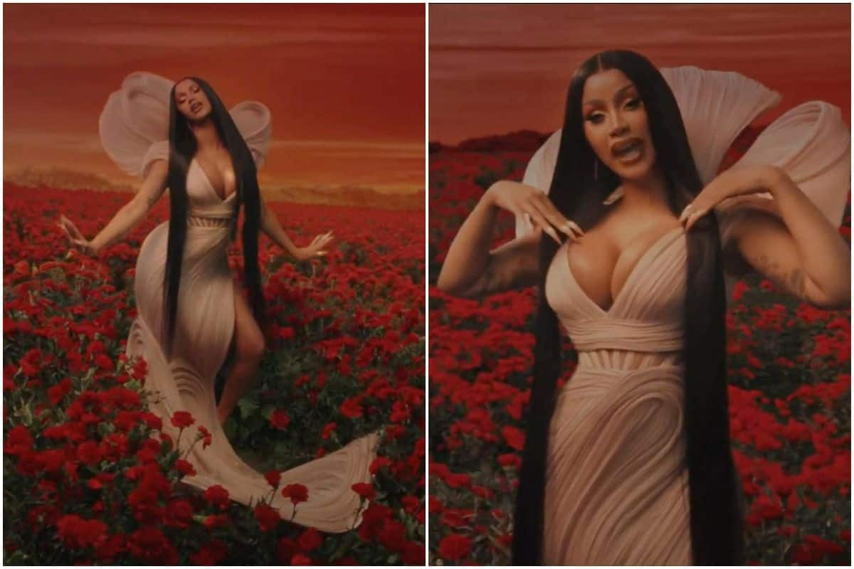 Cardi B Exudes Goddess Like Effect in Nude Sculptural Dress Designed by  Gaurav Gupta | See Pics