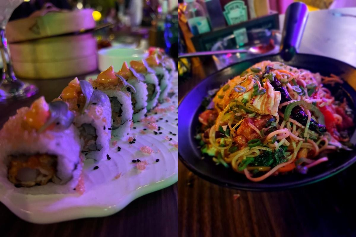 Sushi and noodles from Pllatos Air Bar (PC: Kritika Vaid)