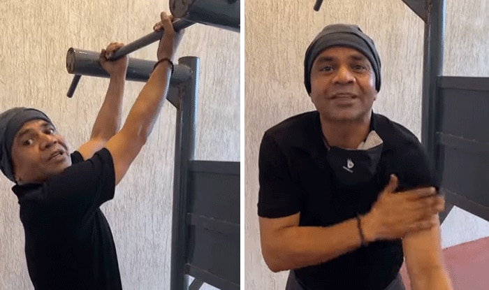 viral video rajpal yadav workout gym funny video pullups said one shot is enough