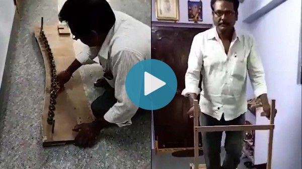 Telangana Man Builds Wooden Treadmill That Works Without Power
