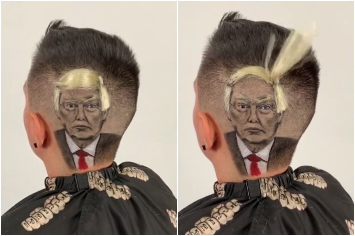 Man Gets Donald Trump's Face Shaved Into Side Of His Head